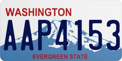 WA license plate AAP4153