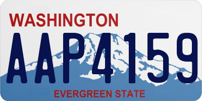 WA license plate AAP4159
