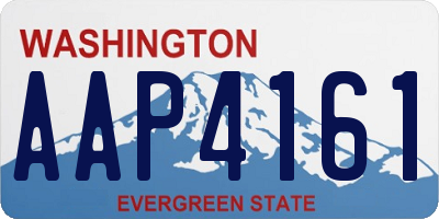 WA license plate AAP4161