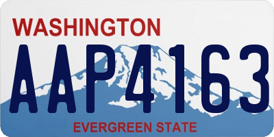 WA license plate AAP4163