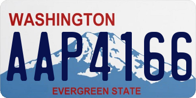 WA license plate AAP4166