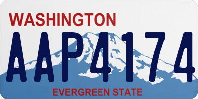 WA license plate AAP4174
