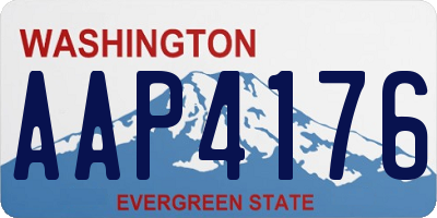 WA license plate AAP4176