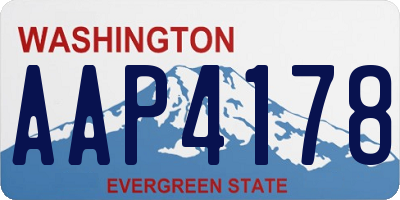 WA license plate AAP4178