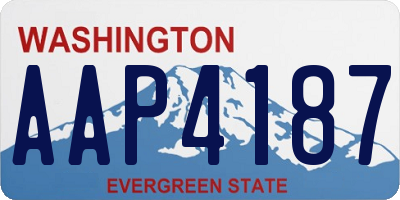 WA license plate AAP4187