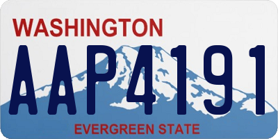 WA license plate AAP4191