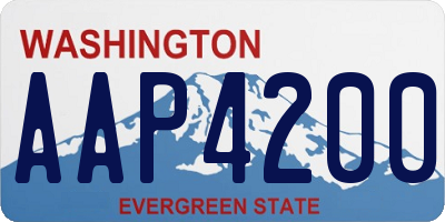 WA license plate AAP4200