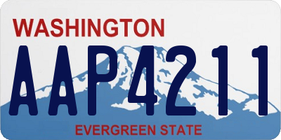 WA license plate AAP4211