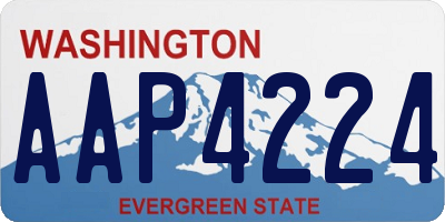 WA license plate AAP4224