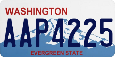 WA license plate AAP4225