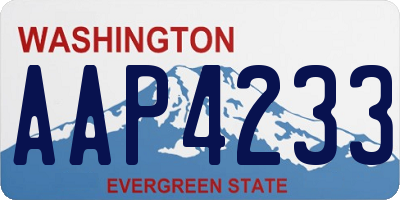 WA license plate AAP4233