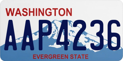 WA license plate AAP4236