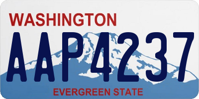 WA license plate AAP4237