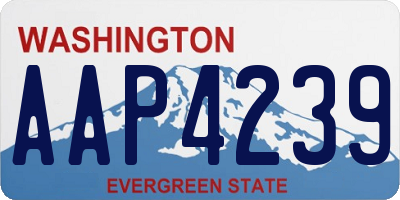 WA license plate AAP4239