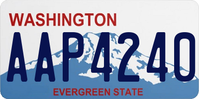 WA license plate AAP4240