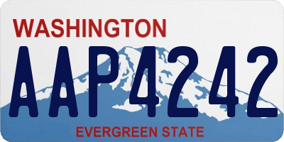 WA license plate AAP4242