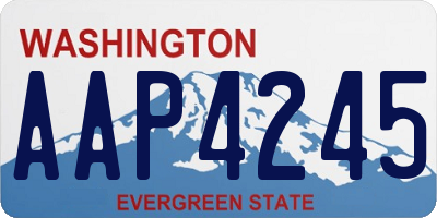 WA license plate AAP4245