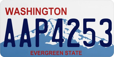 WA license plate AAP4253