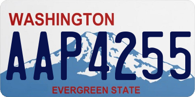 WA license plate AAP4255