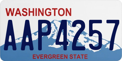 WA license plate AAP4257