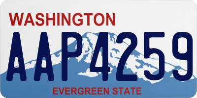 WA license plate AAP4259