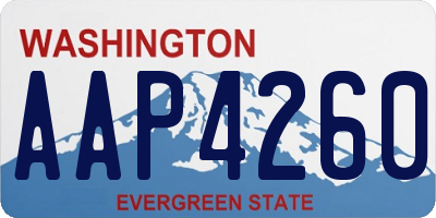 WA license plate AAP4260