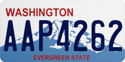 WA license plate AAP4262