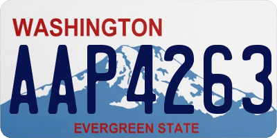 WA license plate AAP4263