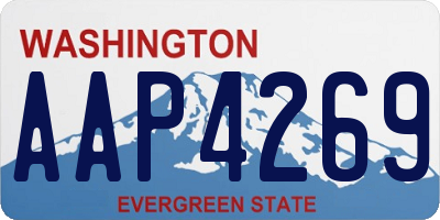 WA license plate AAP4269