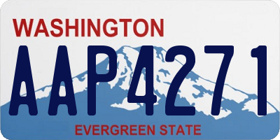 WA license plate AAP4271