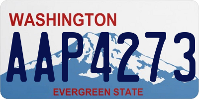 WA license plate AAP4273