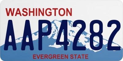 WA license plate AAP4282