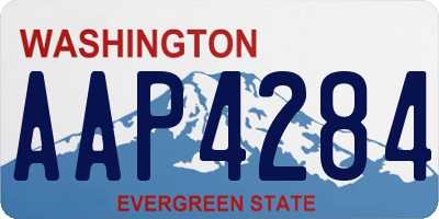 WA license plate AAP4284