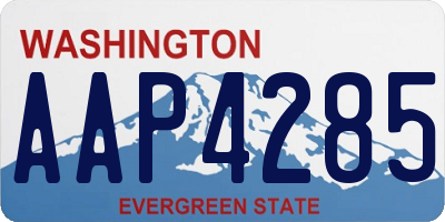 WA license plate AAP4285