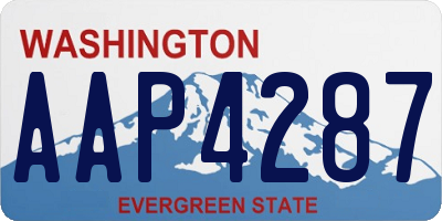 WA license plate AAP4287