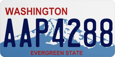 WA license plate AAP4288