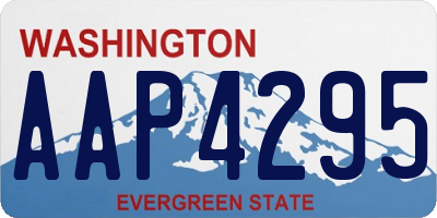 WA license plate AAP4295
