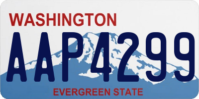 WA license plate AAP4299