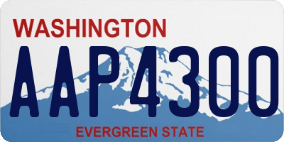 WA license plate AAP4300