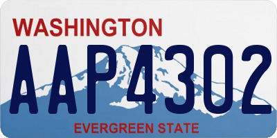 WA license plate AAP4302