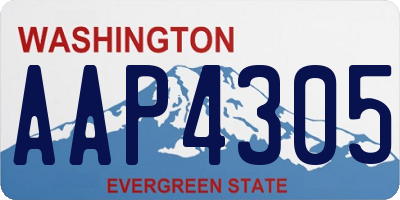 WA license plate AAP4305