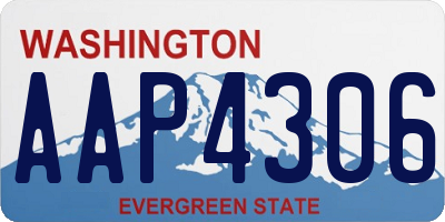 WA license plate AAP4306