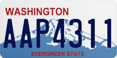 WA license plate AAP4311