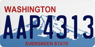 WA license plate AAP4313