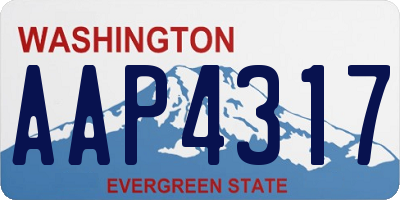 WA license plate AAP4317