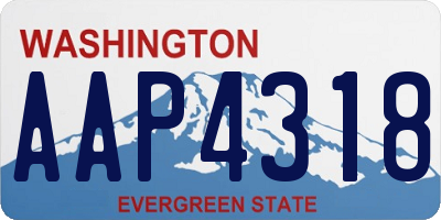 WA license plate AAP4318