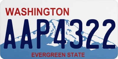 WA license plate AAP4322