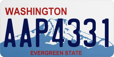 WA license plate AAP4331