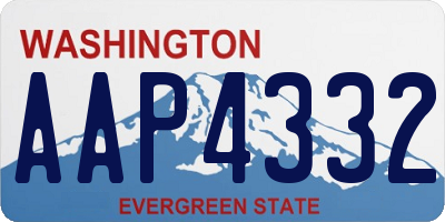 WA license plate AAP4332