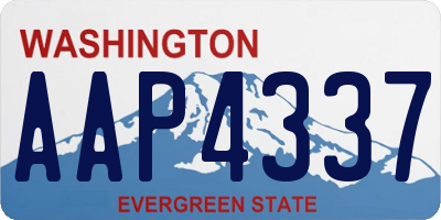 WA license plate AAP4337